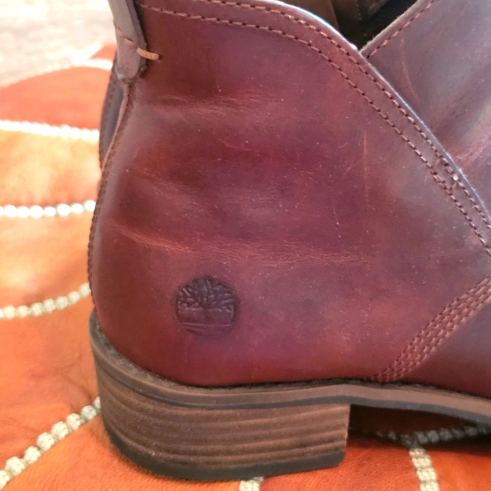 Timberland womens brown Beckwith side zip ankle boots shoes - size 7